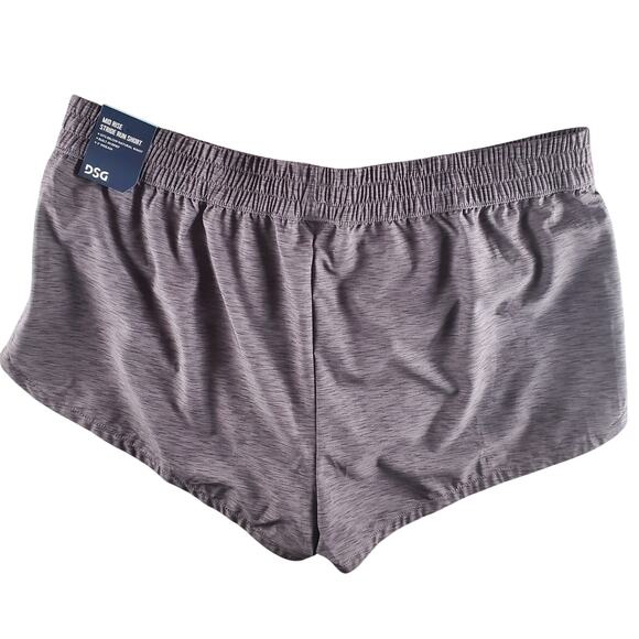 DSG Womens XL Mid Rise Stride Short Brief Lined Gray / Phantom Mist‎ Heather New - Picture 2 of 7